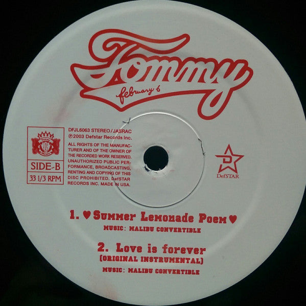 Tommy february6 - Love Is Forever (12"")