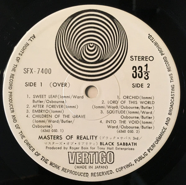 Black Sabbath - Master Of Reality (LP, Album)