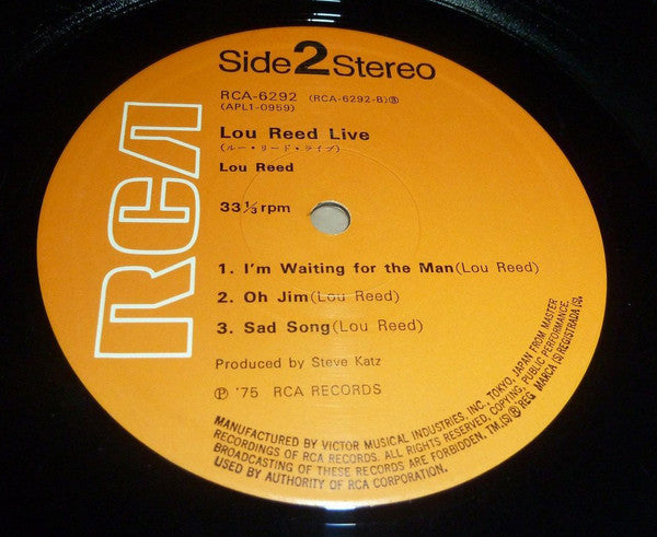 Lou Reed - Lou Reed Live (LP, Album)
