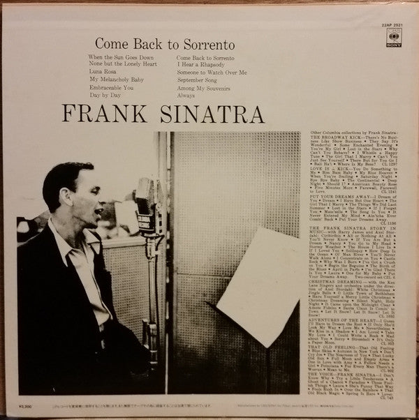 Frank Sinatra - Come Back To Sorrento (LP, Comp, Mono, RE)