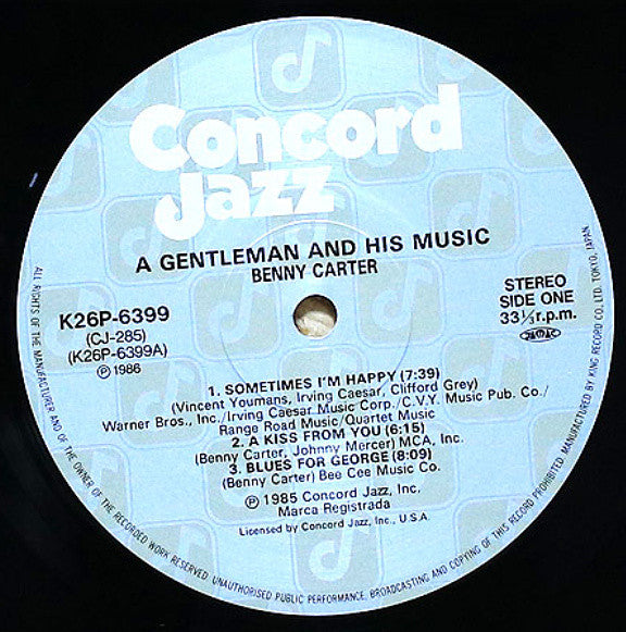 Benny Carter - A Gentleman And His Music (LP, Album)