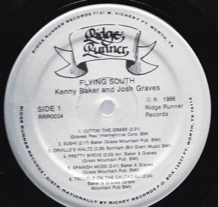 Kenny Baker (4) - Flying South(LP, Album)