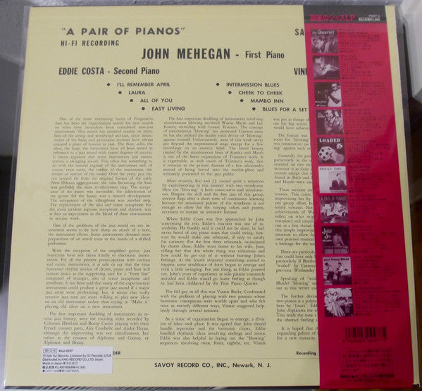 John Mehegan - A Pair Of Pianos(LP, Album, Mono)