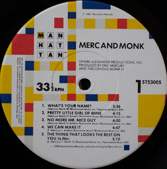 Merc And Monk - Merc And Monk (LP, Album)