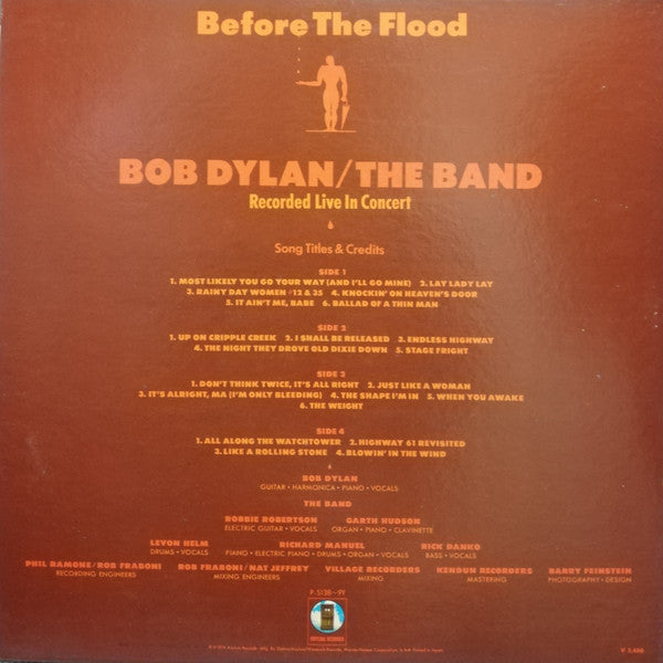 Bob Dylan / The Band - Before The Flood (2xLP, Album)
