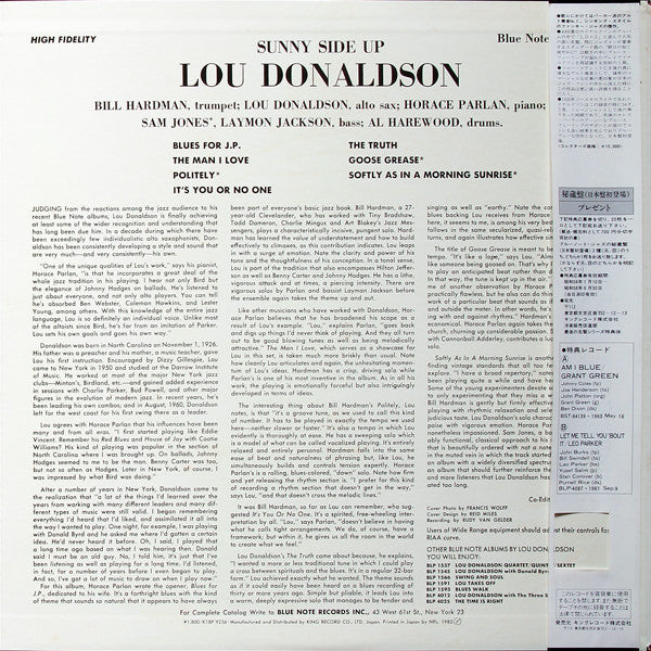 Lou Donaldson - Sunny Side Up (LP, Album, Mono, RE)