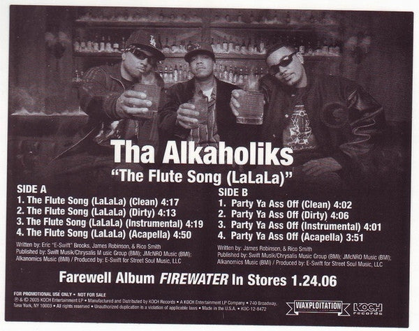 Tha Alkaholiks - The Flute Song (LaLaLa) (12"")
