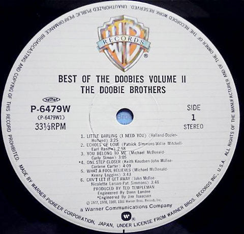 ドゥービーブラザーズ Best Of The Doobies Vol.2レコード お気に入り - 洋楽