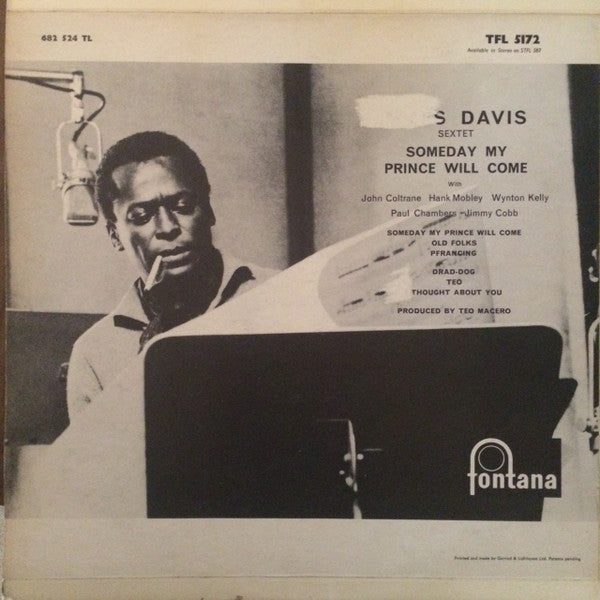 Miles Davis Sextet* - Someday My Prince Will Come (LP, Album, Mono)