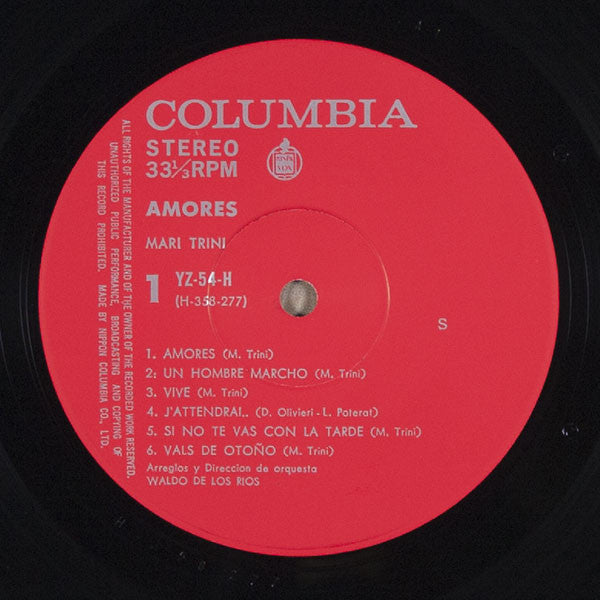 Mari Trini - Amores (LP, Album, RE)