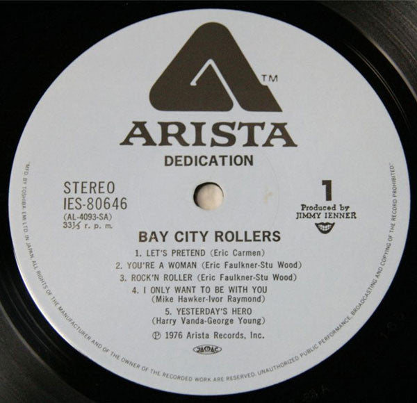 Bay City Rollers - Dedication (LP, Album, 2nd)