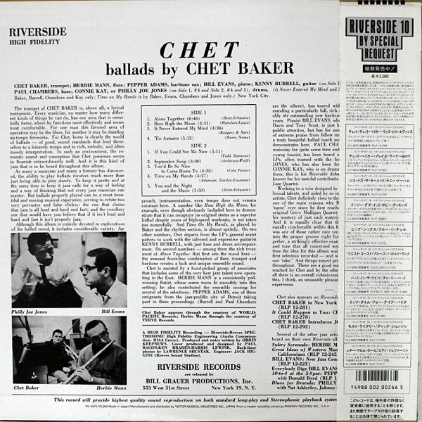 Chet Baker - Chet (LP, Album, RE)