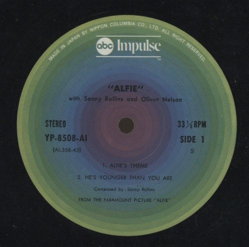 Sonny Rollins - Original Music From The Score ""Alfie"" (LP, RE, Gat)