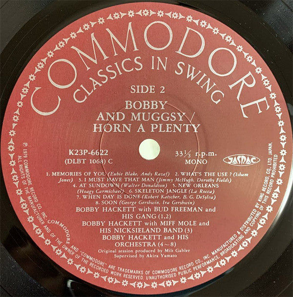 Bobby* and Muggsy* - Horn A Plenty (LP, Mono)