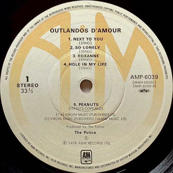 The Police - Outlandos D'Amour (LP, Album, Yel)