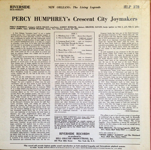 Percy Humphrey And His Crescent City Joymakers - Percy Humphrey's C...