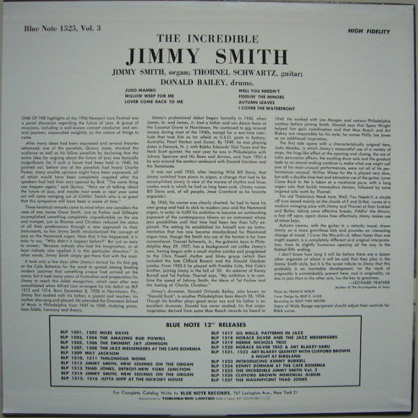 Jimmy Smith - At The Organ, Volume 3 (LP, Album, Mono, RE)