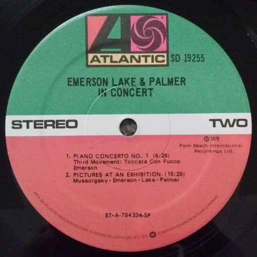 Emerson, Lake & Palmer - In Concert (LP, Album, Spe)
