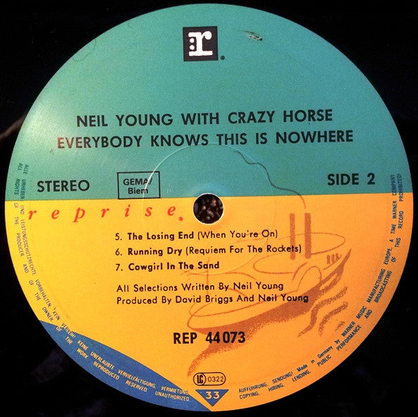 Neil Young - Everybody Knows This Is Nowhere(LP, Album, RE)