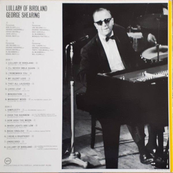 George Shearing - Lullaby Of Birdland (LP, Comp, Mono, RE)