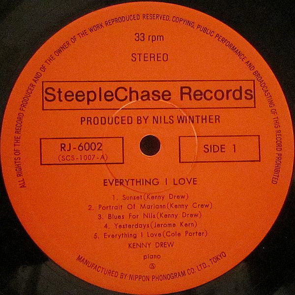 Kenny Drew - Everything I Love (LP, Album)
