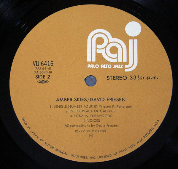 David Friesen - Amber Skies (LP, Album)