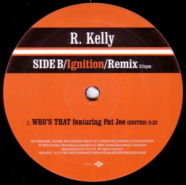 R. Kelly - Ignition Remix (12"")