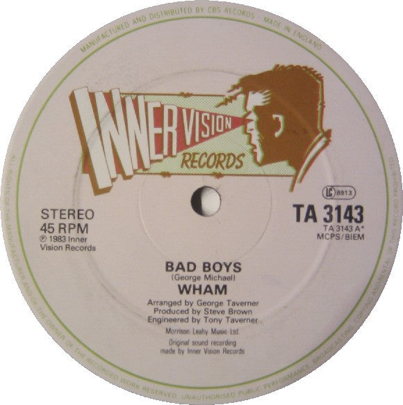 Wham! - Bad Boys (12"", Single)