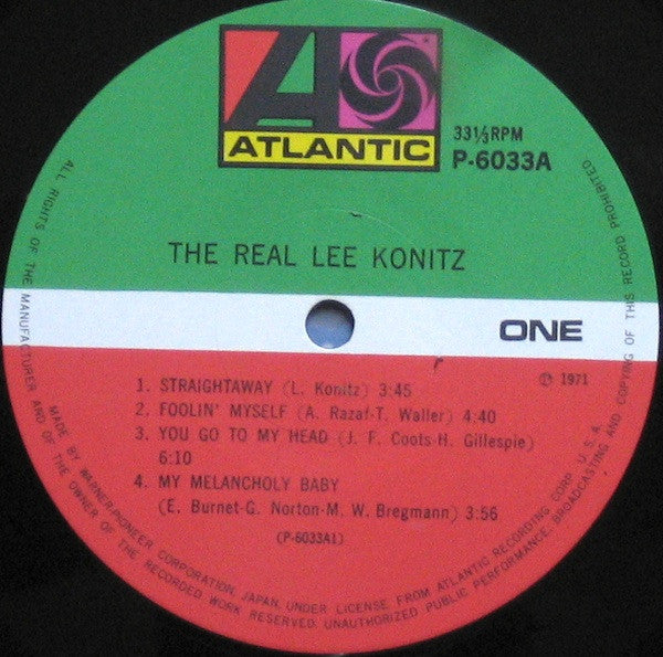 Lee Konitz - The Real Lee Konitz (LP, Album, Mono, RE)