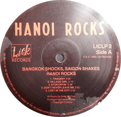 Hanoi Rocks - Bangkok Shocks, Saigon Shakes, Hanoi Rocks (LP, Album)