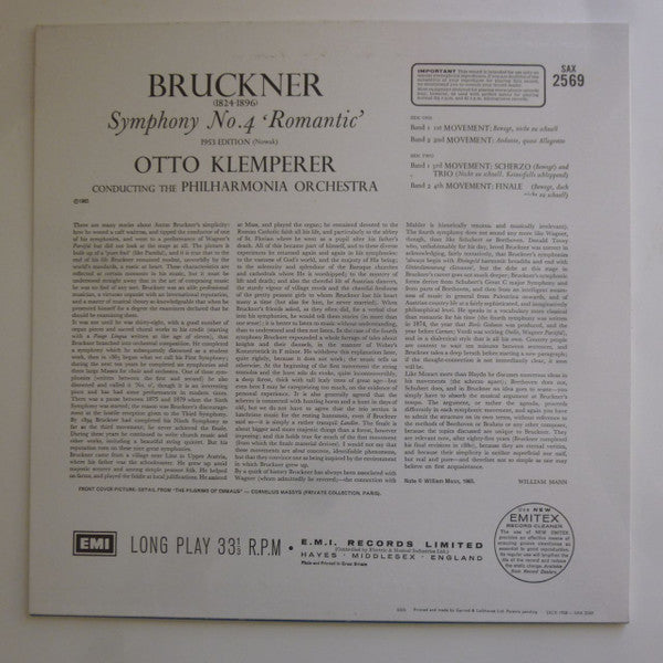 Anton Bruckner - Symphony No. 4 ""Romantic""(LP, RE, 180)