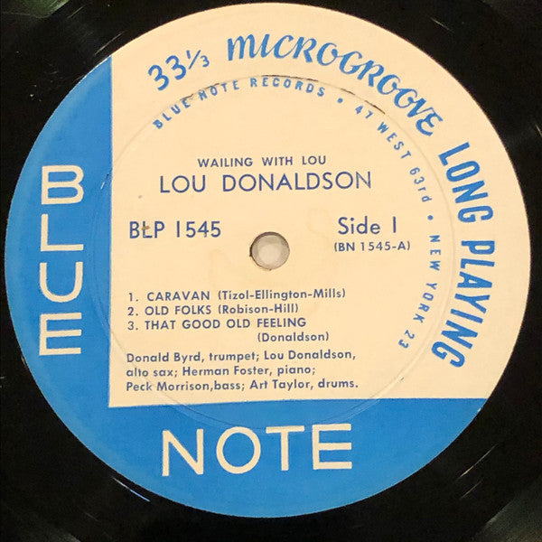 Lou Donaldson Quintet - Wailing With Lou (LP, Album, Mono, NY2)