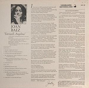 Joan Baez - Farewell, Angelina (LP, Album, RE)