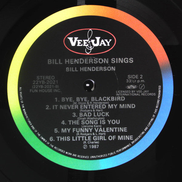 Bill Henderson (3) - Sings (LP, RE)