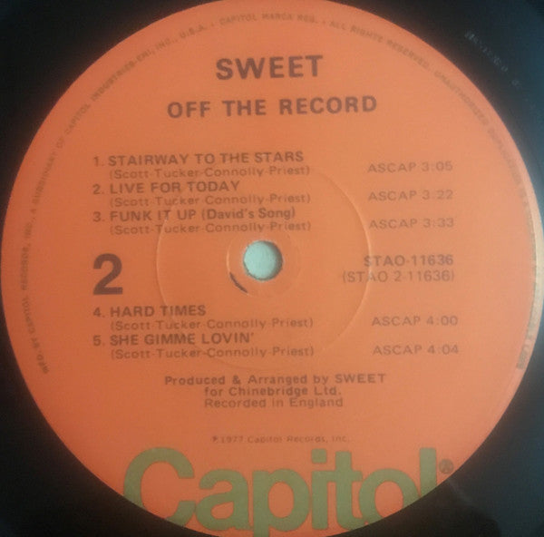 Sweet* - Off The Record (LP, Album, Gat)
