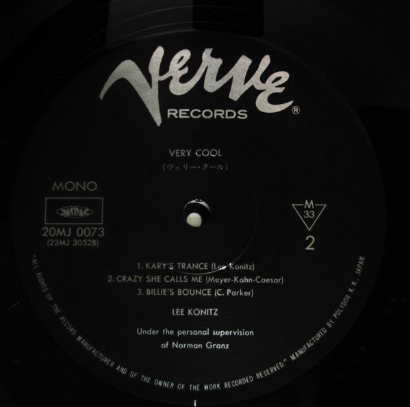Lee Konitz - Very Cool (LP, Album, Mono, RE)