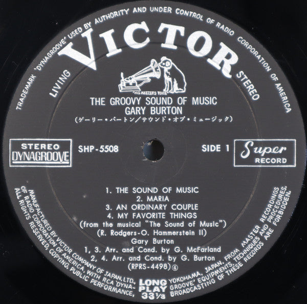 Gary Burton - The Groovy Sound Of Music (LP, Album)