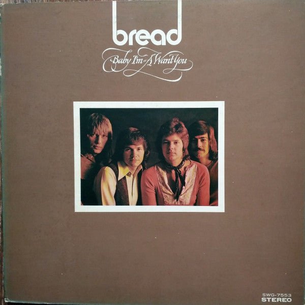 Bread - Baby I'm-A Want You (LP, Album, Blu)