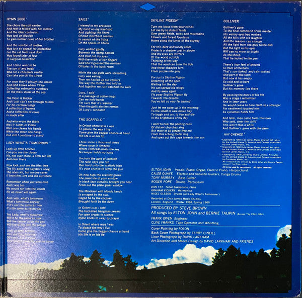 Elton John - Empty Sky (LP, Album, Promo)