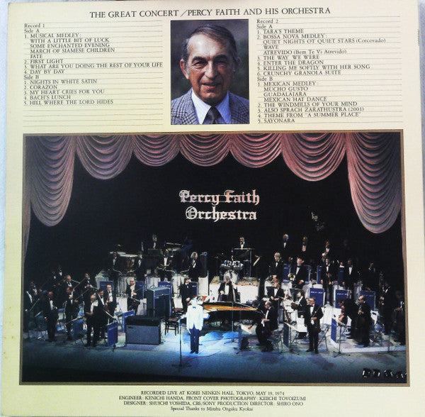 Percy Faith & His Orchestra - The Great Concert - Recorded Live In ...