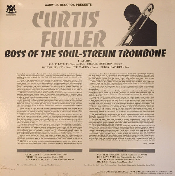 Curtis Fuller - Boss Of The Soul-Stream Trombone (LP, Album, Mono)