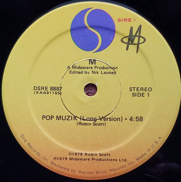 M (2) - Pop Muzik (12"", Maxi, SRC)