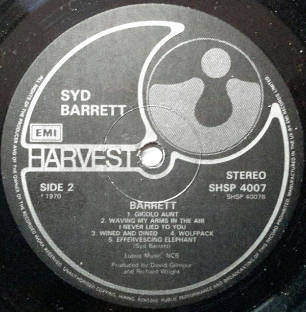 Syd Barrett - Barrett (LP, Album, RE, Tex)
