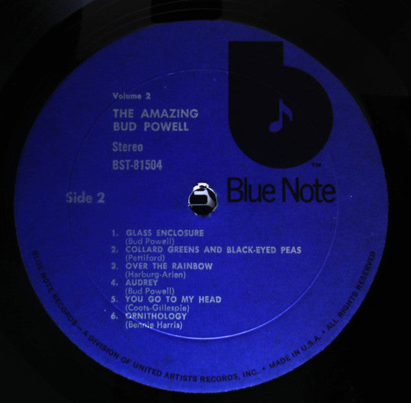 Bud Powell - The Amazing Bud Powell, Volume 2 (LP, Album, RE, RM, Bla)