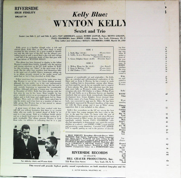 Wynton Kelly - Kelly Blue (LP, Album, RE, Bei)