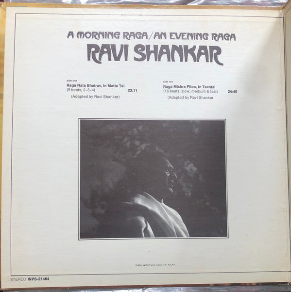 Ravi Shankar - A Morning Raga / An Evening Raga (LP, Album, RE)