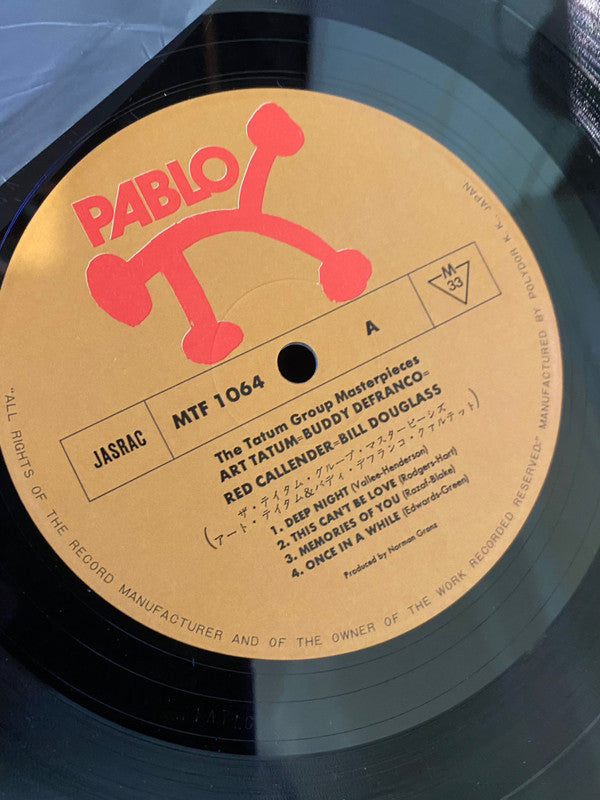 Art Tatum - The Tatum Group Masterpieces(LP, Album, Mono)