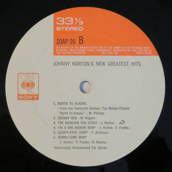 Johnny Horton - Johnny Horton's New Greatest Hits (LP, Comp)