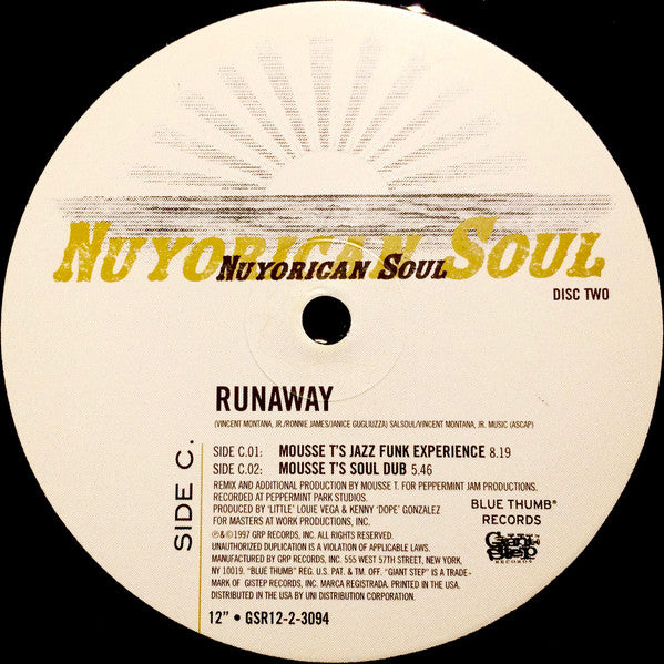 Nuyorican Soul Featuring India - Runaway (2x12"")