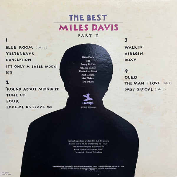 Miles Davis - The Best Miles Davis Part I (2xLP, Comp, Mono, Gat)